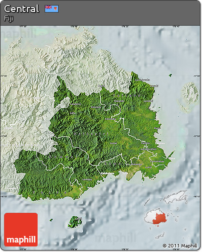 Satellite Map of Central, lighten
