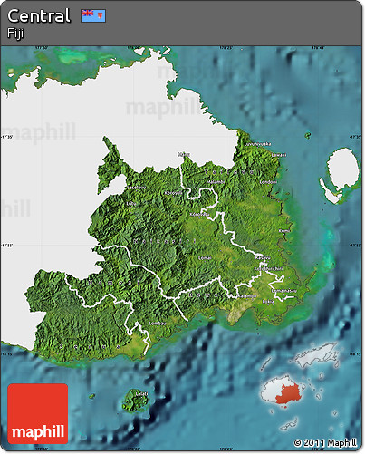 Satellite Map of Central, single color outside