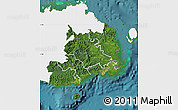 Satellite Map of Central, single color outside