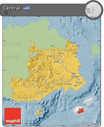Savanna Style Map of Central, single color outside