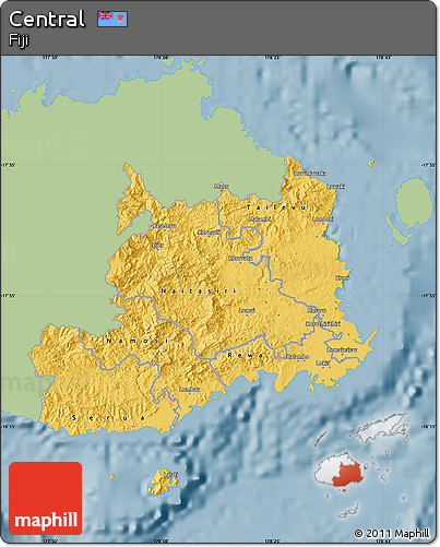Savanna Style Map of Central, single color outside