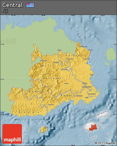 Savanna Style Map of Central, single color outside