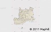 Shaded Relief Map of Central, cropped outside