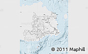 Silver Style Map of Central, single color outside