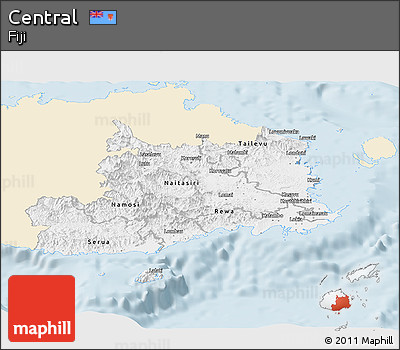 Classic Style Panoramic Map of Central, single color outside