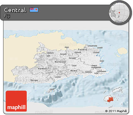 Classic Style Panoramic Map of Central, single color outside