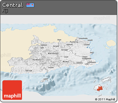 Classic Style Panoramic Map of Central, single color outside