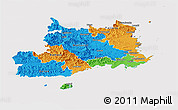 Political Panoramic Map of Central, cropped outside