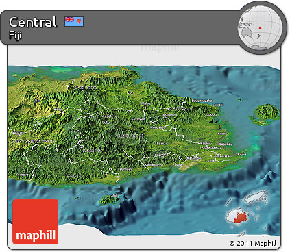 Satellite Panoramic Map of Central