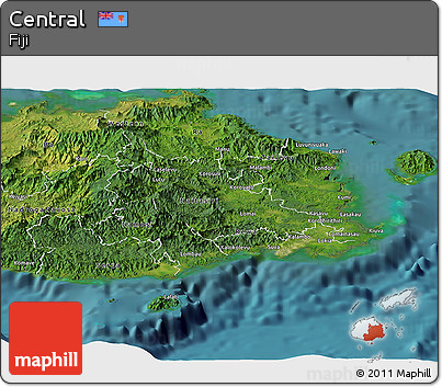 Satellite Panoramic Map of Central