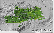 Satellite Panoramic Map of Central, lighten, desaturated