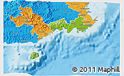 Physical 3D Map of Rewa, political outside