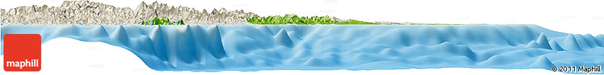 Physical Horizon Map of Rewa, shaded relief outside