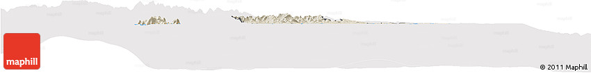 Shaded Relief Horizon Map of Rewa, cropped outside