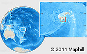 Shaded Relief Location Map of Rewa, highlighted parent region