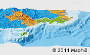 Physical Panoramic Map of Rewa, political outside