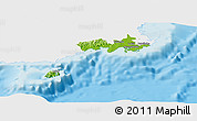 Physical Panoramic Map of Rewa, single color outside