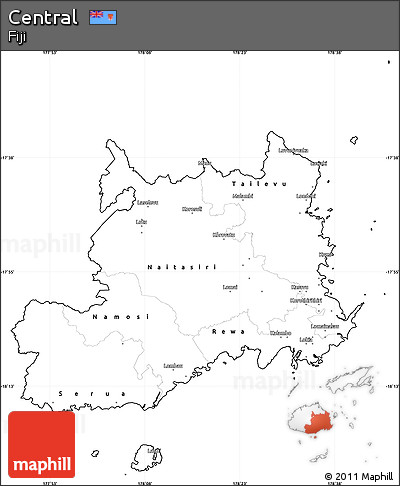 Blank Simple Map of Central, cropped outside