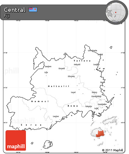 Blank Simple Map of Central, cropped outside