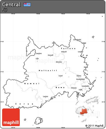 Blank Simple Map of Central, cropped outside