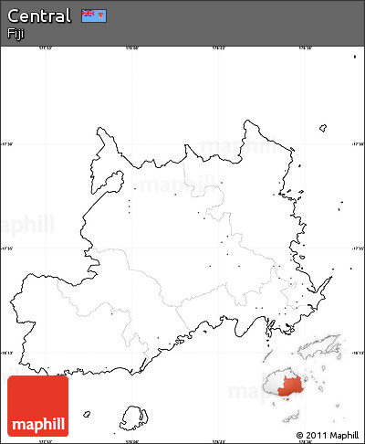 Blank Simple Map of Central, cropped outside, no labels