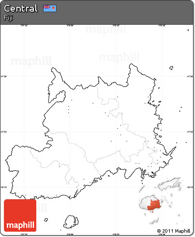 Blank Simple Map of Central, cropped outside, no labels