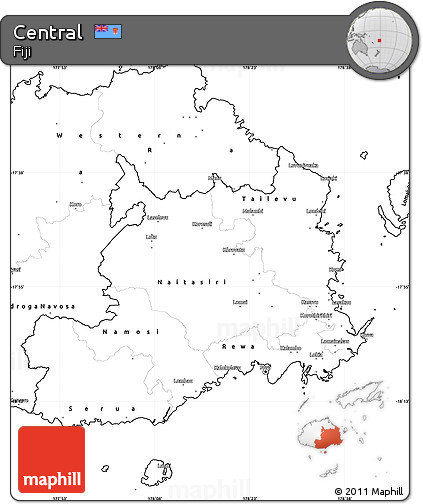 Blank Simple Map of Central