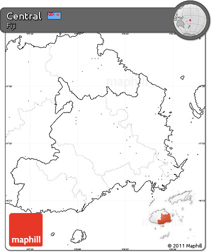 Blank Simple Map of Central, no labels