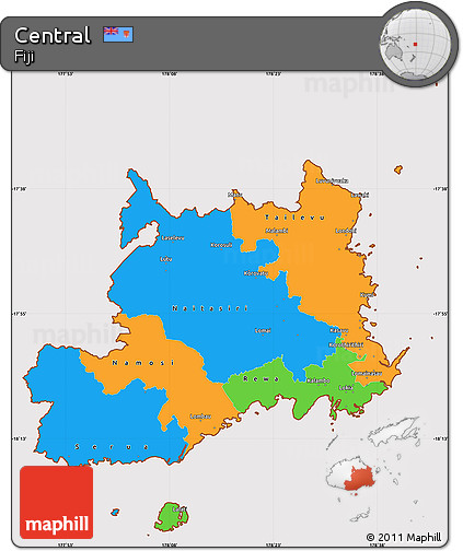 Political Simple Map of Central, cropped outside