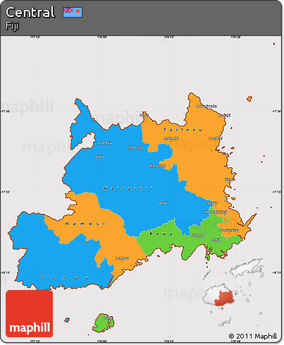 Political Simple Map of Central, cropped outside