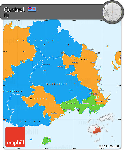 Political Simple Map of Central