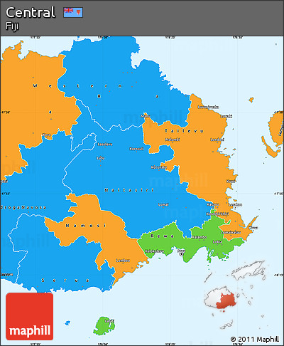 Political Simple Map of Central
