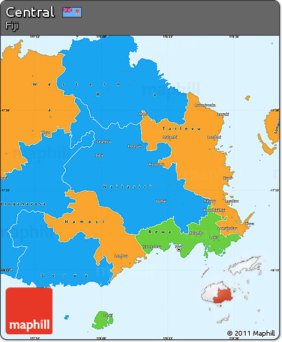Political Simple Map of Central