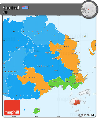 Political Simple Map of Central, political shades outside