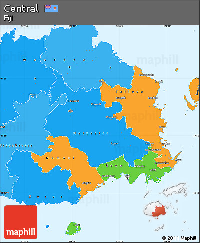 Political Simple Map of Central, political shades outside