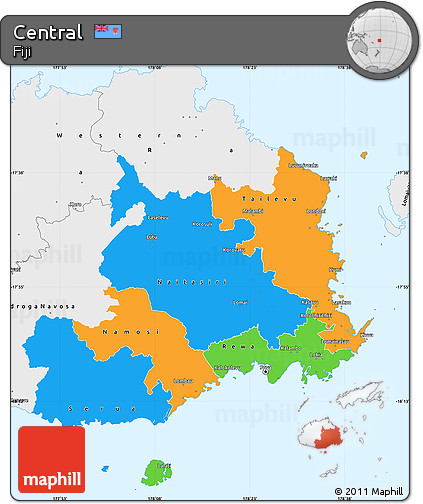 Political Simple Map of Central, single color outside, borders and labels