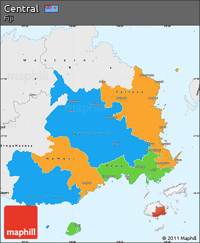 Political Simple Map of Central, single color outside, borders and labels