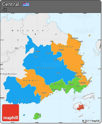 Political Simple Map of Central, single color outside, borders and labels