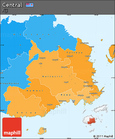 Political Shades Simple Map of Central