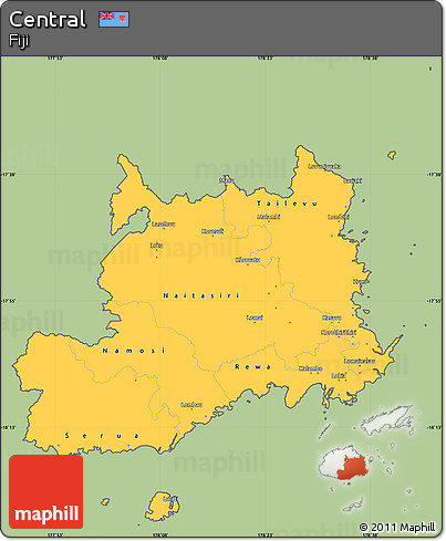 Savanna Style Simple Map of Central, cropped outside