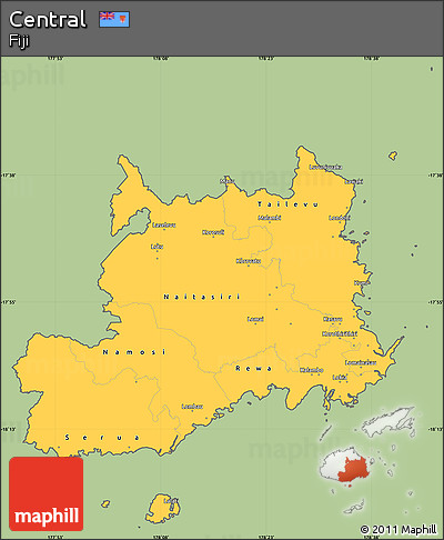 Savanna Style Simple Map of Central, cropped outside