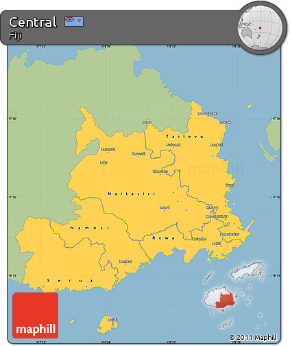 Savanna Style Simple Map of Central, single color outside