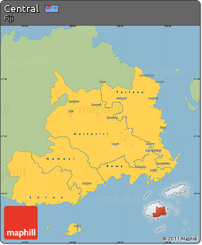Savanna Style Simple Map of Central, single color outside