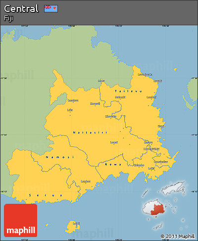 Savanna Style Simple Map of Central, single color outside