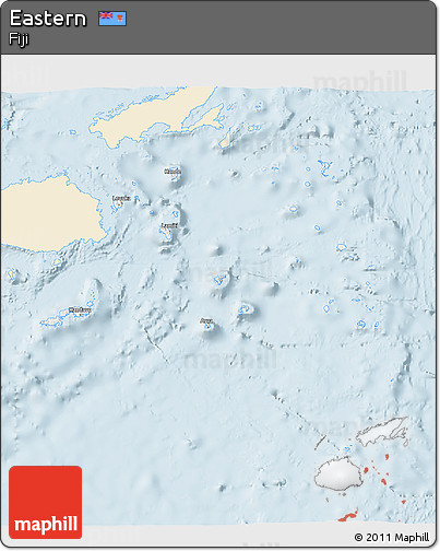 Classic Style 3D Map of Eastern, single color outside