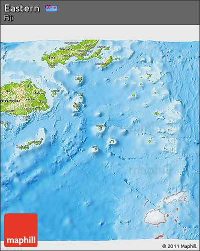 Physical 3D Map of Eastern