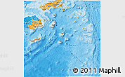 Political 3D Map of Eastern, political shades outside