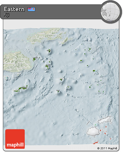 Satellite 3D Map of Eastern, lighten