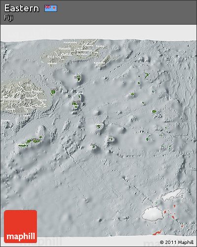 Satellite 3D Map of Eastern, lighten, semi-desaturated