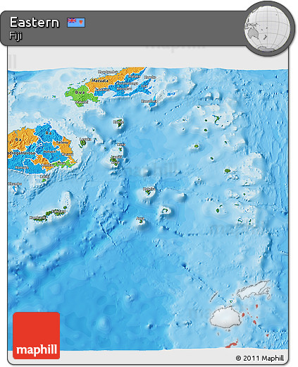 Satellite 3D Map of Eastern, political outside